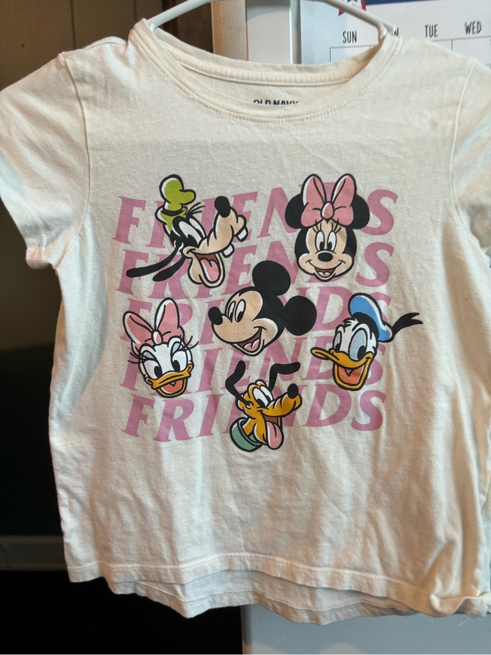 Old navy Disney Friends Graphic Tee - White with Pink